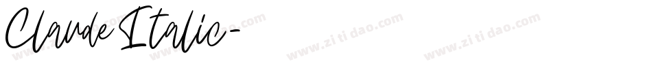 Claude Italic字体转换
